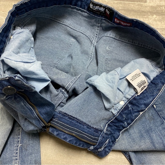Ecko Unltd Jeans Mens 42x31 (40x31) Slim Straight Hip Hop Rap Streetwear Y2K AOP - Picture 10 of 16